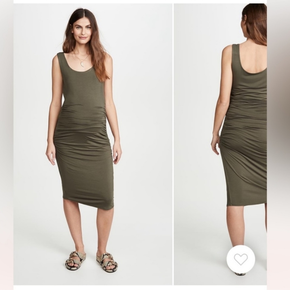 Dark green maternity dress Small